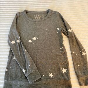Chaser Grey Star-Print Crewneck Sweatshirt